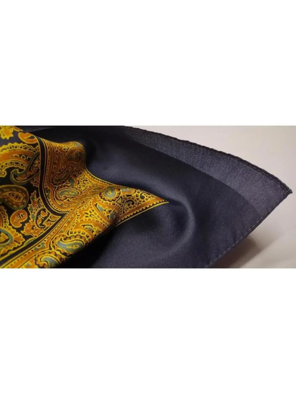30s Silk Handkerchief Art Nouveau Paisley Hand Printed Almost Antique ENGLAND